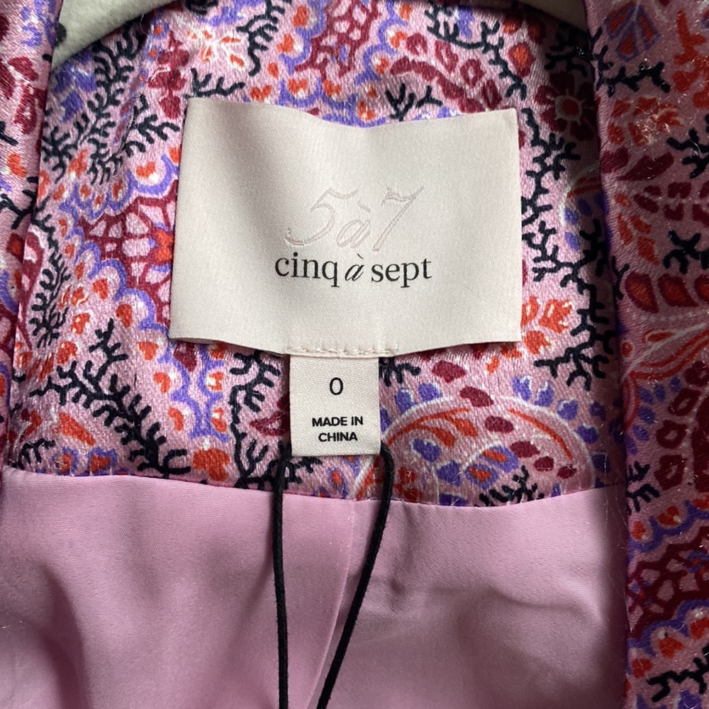 NWT Cinq a Cept Silk Designer Blazer - Picture 11 of 13